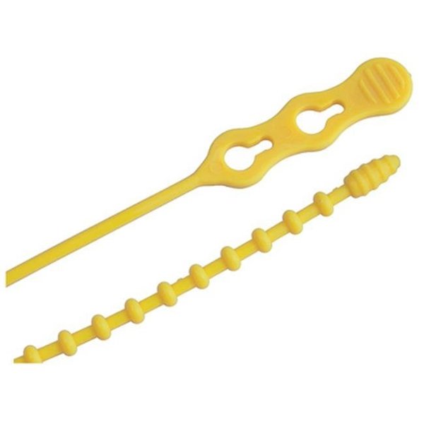 Gardner Bender Gardner Bender 45-12BEADYW 12 in. Reusable Beaded Cable Tie - Yellow; 15 Pack 174666